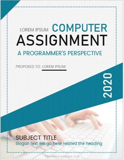 FREE Homework Cover Page Template 1- GoAssignmentHelp