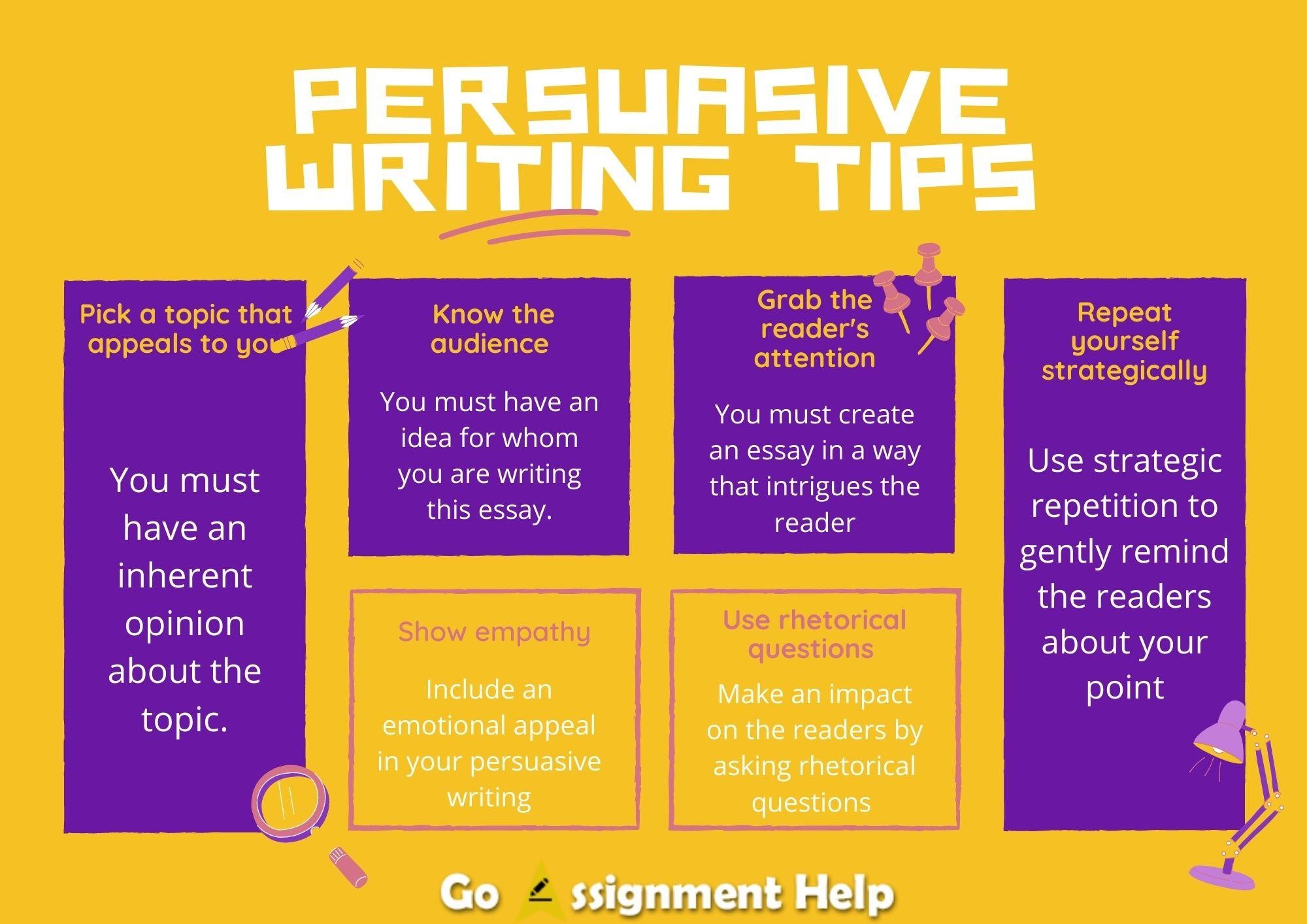 Persuasive Writing Tips - GoAssignmentHelp