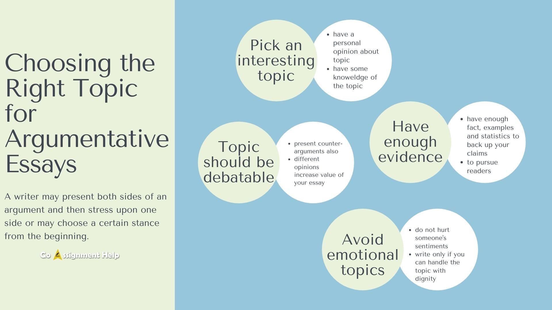 How to Choose the Right topic for Argumentative Essays