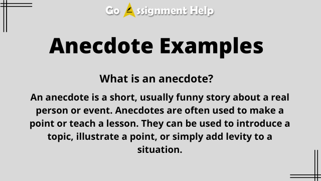 starting essay with anecdote