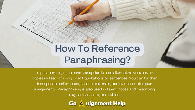 How To Reference Paraphrasing
